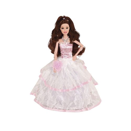 Muñeca Princess Doll Vestido Blanco Morocha