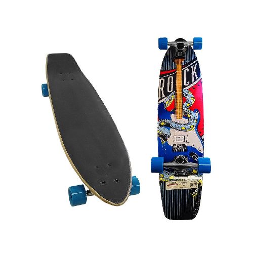 Patineta Skate Longboard Completo Guitarra Rock N Roll