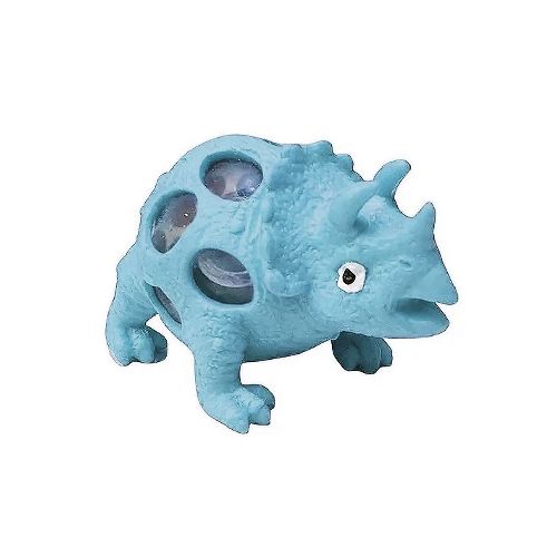 Muñeco Dinosaurio Squishy Triceratop Turquesa Original