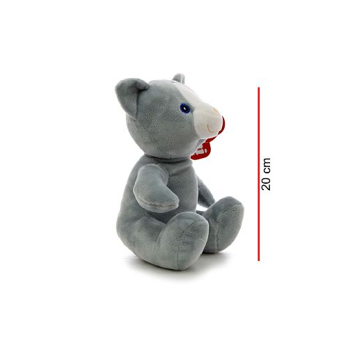 Peluche Gato Gris 20 Cm