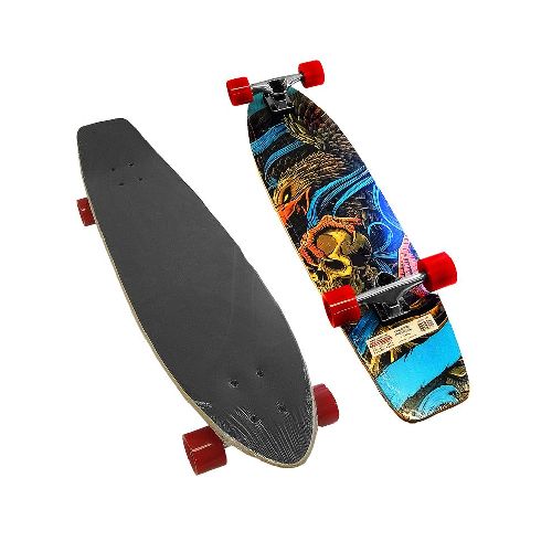 Patineta Skate Longboard Completo Aguila Con Calavera