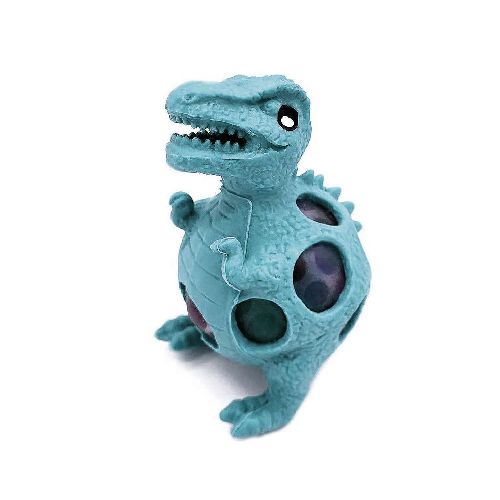 Muñeco Dinosaurio Squishy T-Rex Turquesa Apretable Original