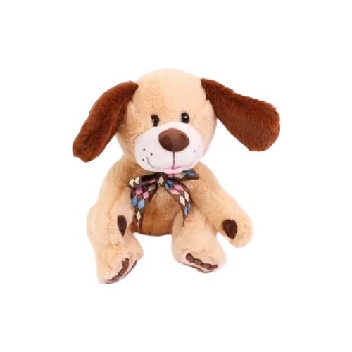 Peluche Perro Con Moño 25 Cm