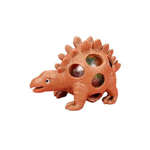 Muñeco Dinosaurio Squishy Stegosaurus Marrón Apretable Original