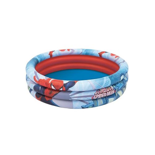 Pileta Inflable Redonda Spiderman 3 Anillos 122 x 30 cm