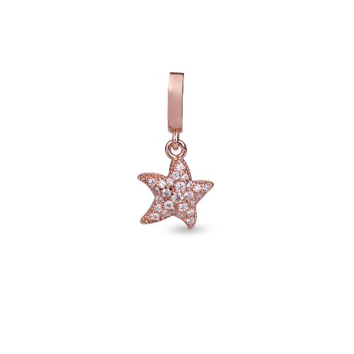 Dije Carmín Colgante Estrella de Plata 925 Pave con baño Rose - Style Store | Experience is the new luxury