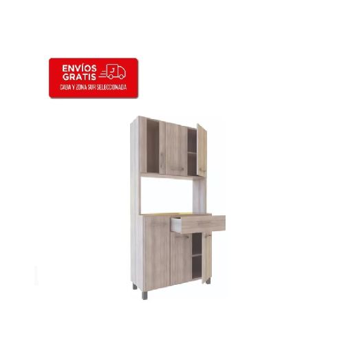 Aparador Kit De Cocina Orlandi Premium 90 Cm 6 Puertas 1 Cajón