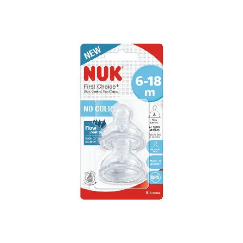 NUK TETINA X 2 UNIDADES FC PLUS +6M CONTROL DE FLUJO N0721329