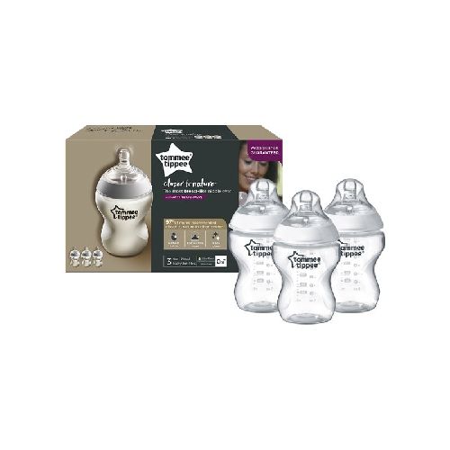 TOMMEE TIPPEE BIBERÓN X 260 ML 3 PIEZAS 52254920 +0M