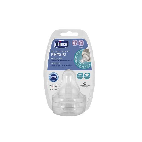 CHICCO TETINA PHYSIO FLUJO RÁPIDO 4M+ 2 UDS