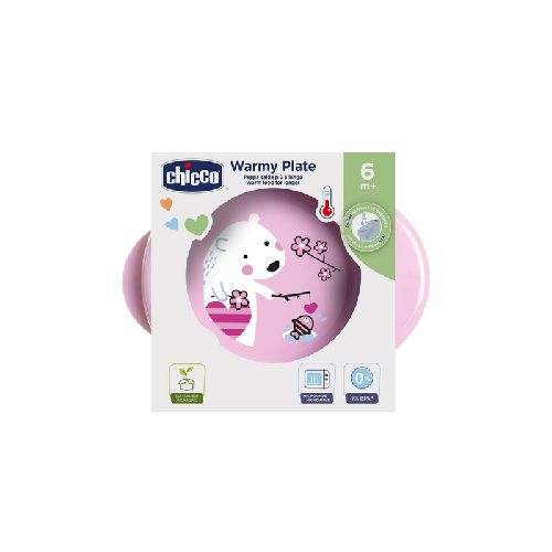 CHICCO PLATO TÉRMICO ROSA 6M +