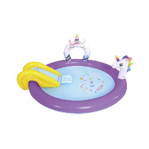 PILETA UNICORNIO CON TOBOGAN 195 x 152 x 76 CM IKOUT015 +24 MESES