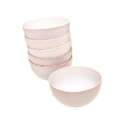 Set De 6 Bowls De Porcelana Moderno Liso