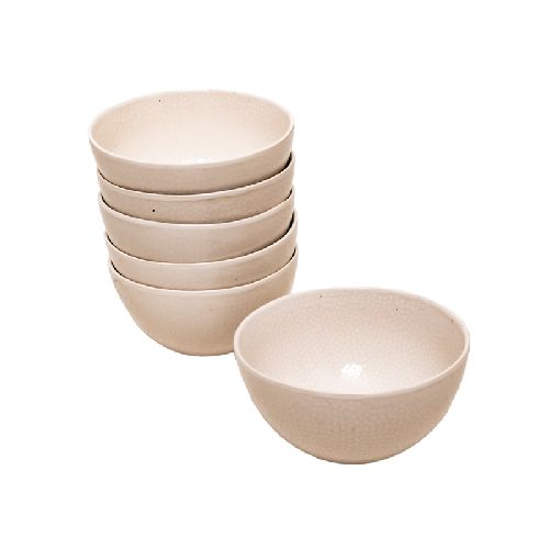 Set De 6 Bowls De Porcelana Moderno Estilo Liso