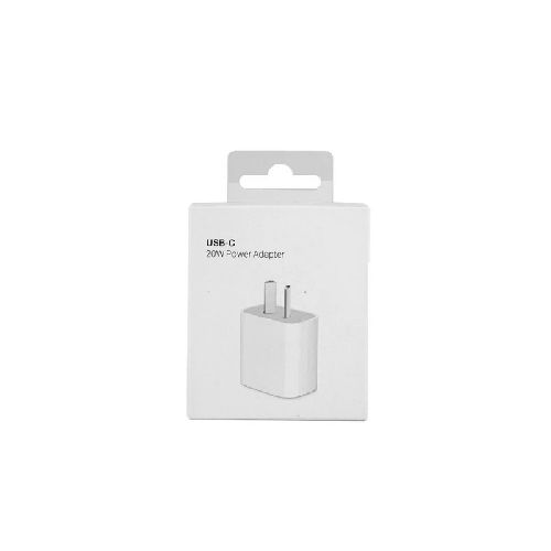 CARGADOR 220V USB APPLE CERTIFICADO 20W PATA OBLICUA