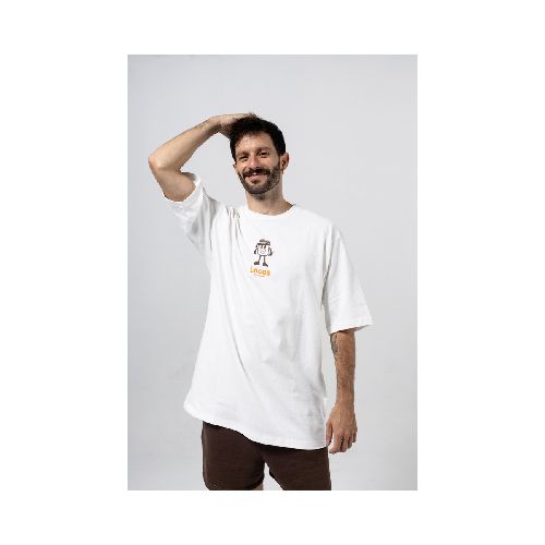 Remera oversized Locos Chimi - Crudo