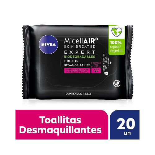 TOALLITAS DESMAQUILLANTES NIVEA MICELLAIR EXPERT 20 UN - Jumbo Argentina | Aprovechá las Ofertas I Supermercado Online