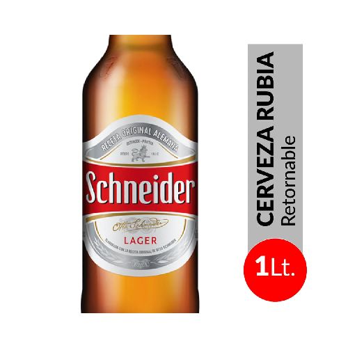 Cerveza SCHNEIDER Lager Rubia 1lt - Jumbo Argentina | Aprovechá las Ofertas I Supermercado Online