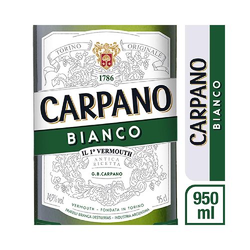 Vermouth Carpano Bianco 950 Ml - Jumbo Argentina | Aprovechá las Ofertas I Supermercado Online