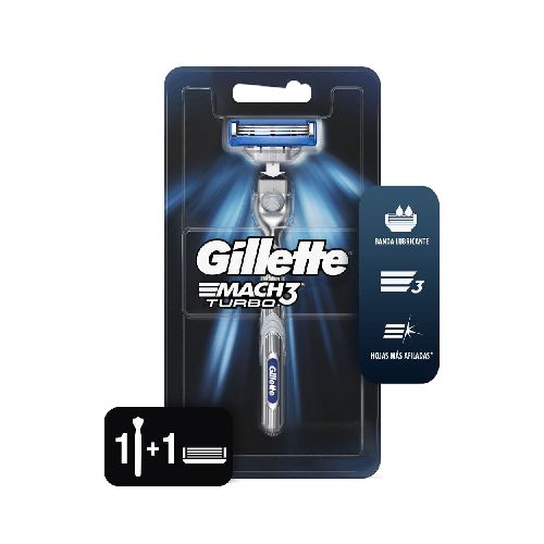 AFEITADORA RECARGABLE GILLETTE MACH3 TURBO 1 UNIDAD - Jumbo Argentina | Aprovechá las Ofertas I Supermercado Online