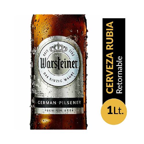 Cerveza WARSTEINER 1lt Retornable - Jumbo Argentina | Aprovechá las Ofertas I Supermercado Online