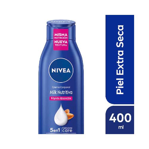 CREMA CORPORAL NIVEA MILK NUTRITIVA 5 EN 1 400 ML - Jumbo Argentina | Aprovechá las Ofertas I Supermercado Online