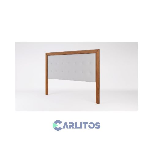 Respaldo De Sommier 1.60 Mts Capitone Simple Inmacol Castaño