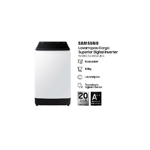 Lavarropas Samsung 8,5 Kg Inverter Blanco