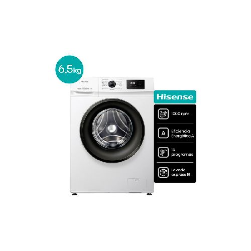 Lavarropas Hisense 6,5 Kg Carga Frontal - WFMB6510W