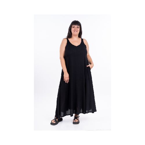 Vestido Lola Lino Negro