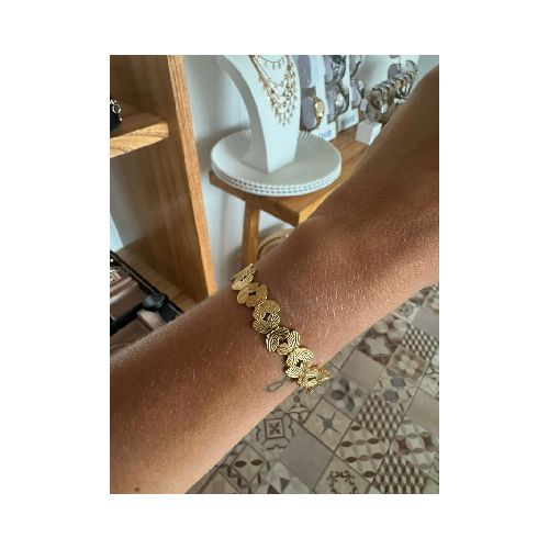 Brazalete mariposas acero gold