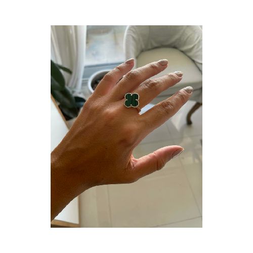 Anillo trebol verde