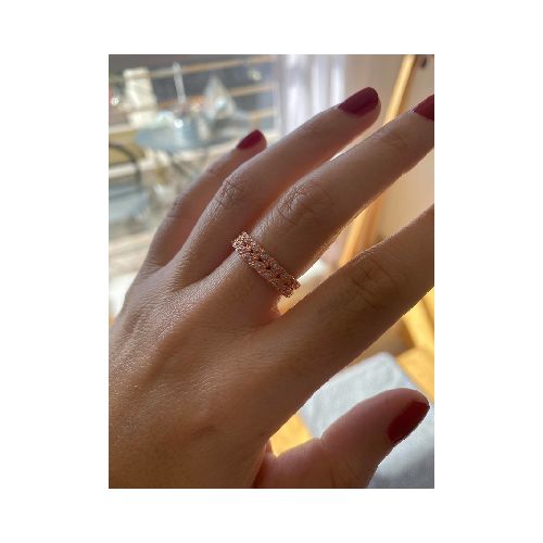 Anillo Mandy en pave rose