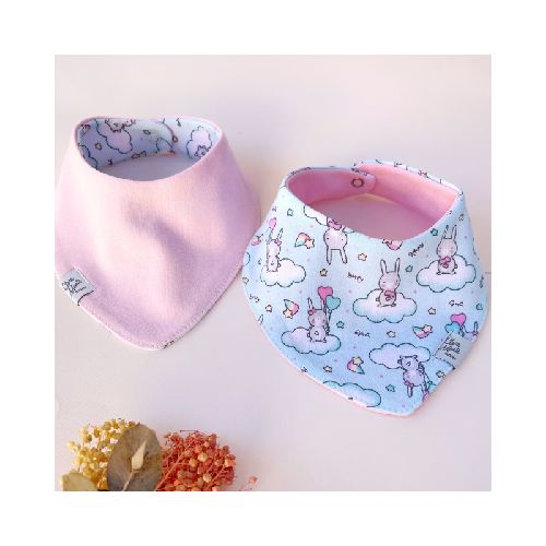 Bandana / Babero Reversible - Pin y Pon