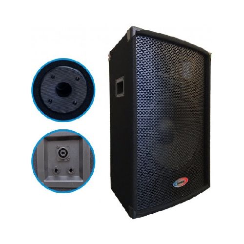 Bafle 15 2 Vias Caja 15 Pulgadas Pasivo 300W Rms 8 Ohms C/Driver Sanrai Jb-15 Alfombrado Trapezoidal Parlante X Unidad  