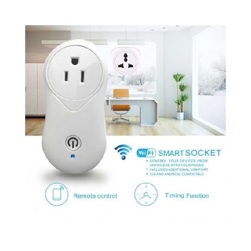 Enchufe Inteligente Wifi + Usb Control Remoto Domotica Alexa Google Smart  