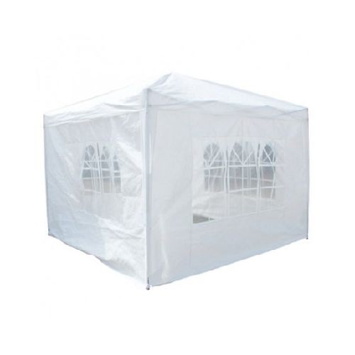 Gazebo 3X3 Metros Plegable Autoarmable Laterales Reforzado Exterior Jardin Playa Blanco St-Ga3  