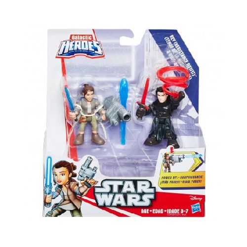 Figuras Star Wars Galactic Heroes Original Hasbro Rey + Princesa