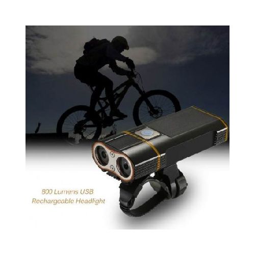 Linterna Led Para Bicicleta 800Lm Recargable Con Soporte  