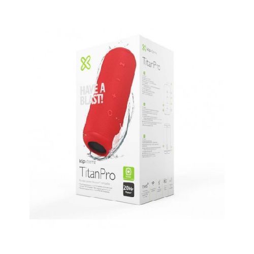 Klip Xtreme Parlante Bluetooth Titan Pro Rojo 16w Tws Ipx7 Kbs-300b  