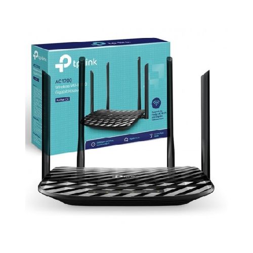 Router Wifi Tp-Link Archer C6 Ac1200 Gigabit Dual Band 1 Wan Gigabit 4 Lan 2.4Ghz 300Mbps 5Ghz 867Mbps