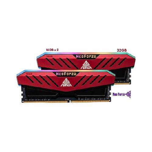 Memoria Ram Udimm Ddr4 32gb (2x16gb) Rgb Mars Red Neo Forza 3200Mhz (Nmgd480E82-3200De20)  