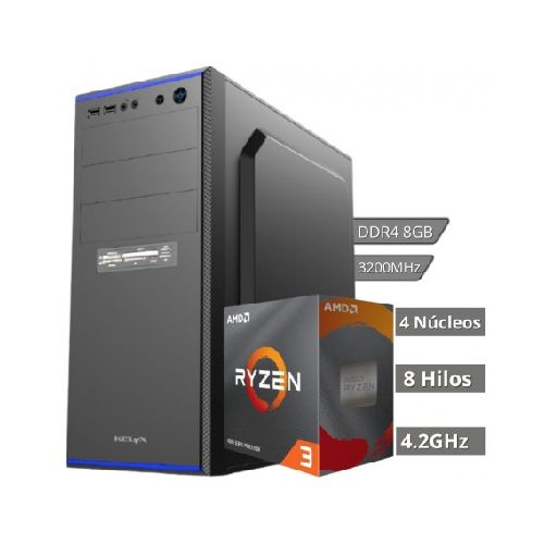 PC Armada Gamer AMD Ryzen 3 5300G AM4 Graficos Radeon DDR4 8GB SSD 240GB Mother A520  