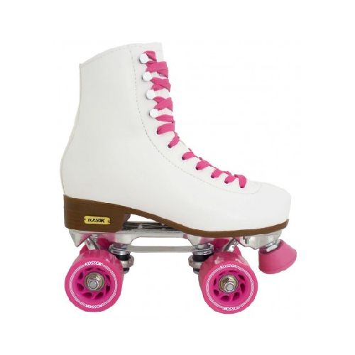 Patines Rollers Blanco Kossok 4 Ruedas De Silicona Talle S Ajustable Patin Artistico R05010