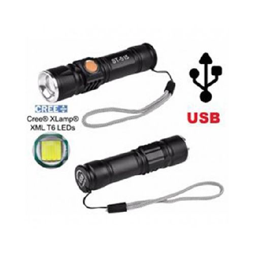 Linterna Led Recargable X Usb Con Zoom