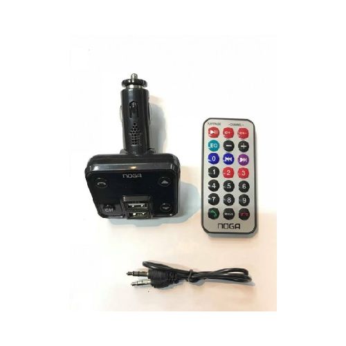 Transmisor Fm Para Auto Mp3 Microsd Usb Bluetooth Con Control Cargador 2A Noga Ng-25