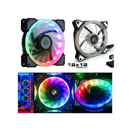 Cooler Fan Leds Rgb 120Mmx120Mm Hw12X01 Luces Leds Colores  