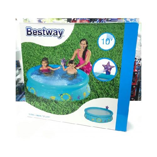 Pileta Redonda Infantil Peces Mar Con Lanza Agua 1,52M X 38Cm Bestway