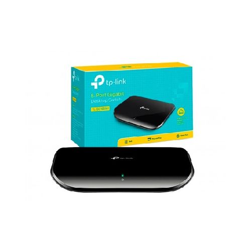 Switch De Red Tp-Link 5 Puertos Tl-Sg1005D Gigabit 10/100/1000 Acero Plug And Play  