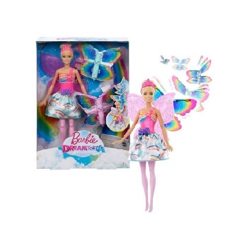 Muneca Barbie Dreamtopia Con Alas Intercambiables Snap Pull Fly